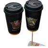 Commercial Disposable 90 Caliber Hollow Double-Layer Paper Cup for Hot Drinks, Anti-Scalding 500ml Custom Logo Milk Tea Cup