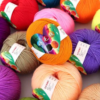 Good mood acrylic thread good wool hand-woven medium thick thread hook slippers cushion hat doll acrylic baby wool ball