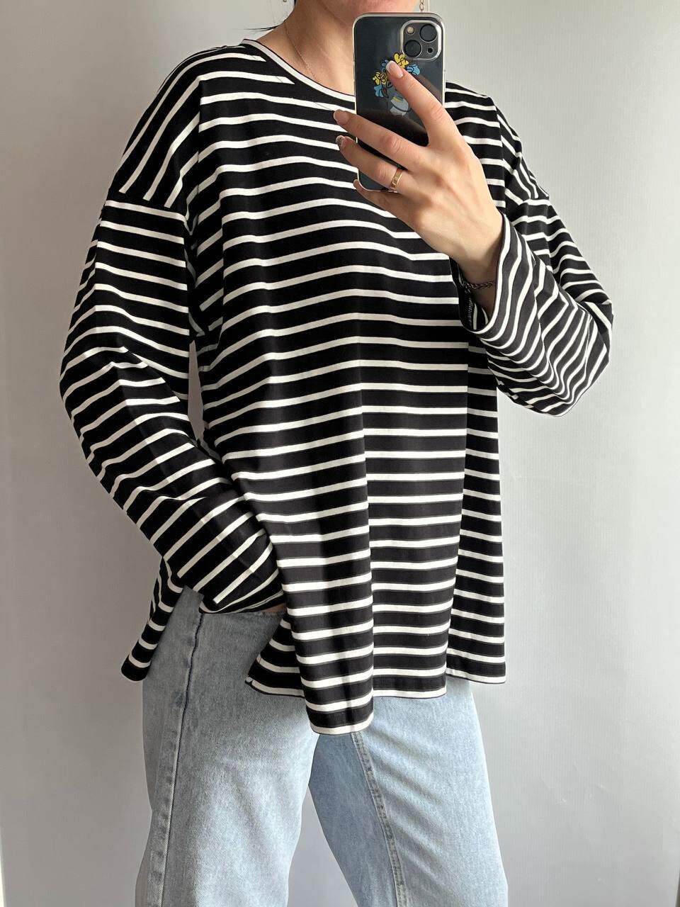Striped Long Sleeve T Shirt for Women Casual Loose Fit Slimming Design Spring Summer Style Wholesale Available