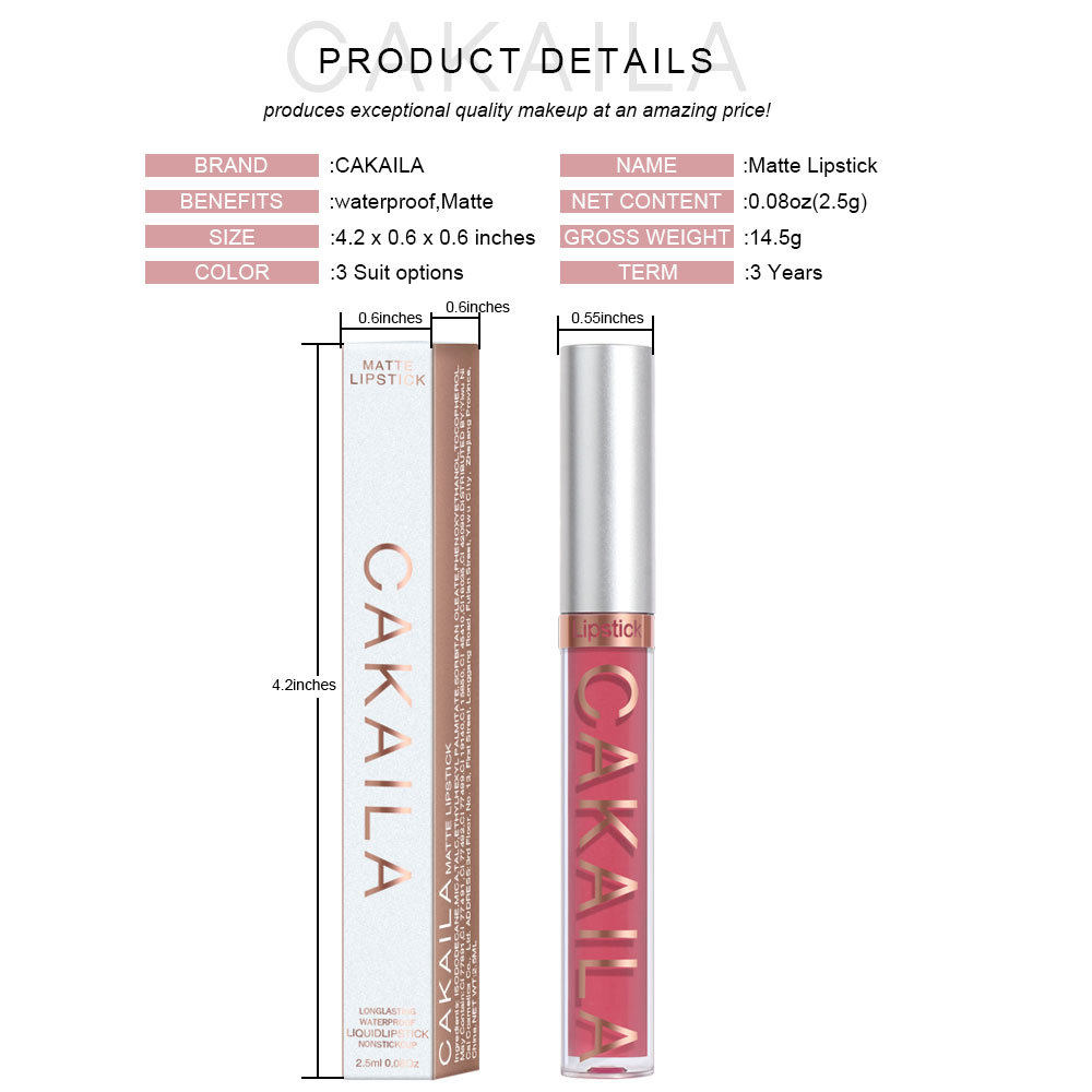 Pay Attention to Check! Link Disclaimer - Foreign Trade Exclusive: Cakaila 18-Color Waterproof Lip Gloss