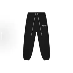 Essentials Fw24 Holiday Core Series Letter Print Lace-Up Fleece Casual Pants with Cuffs