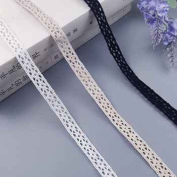 1.2cm cotton lace factory wholesale eyes bilateral beige apricot this white black small 1.2cm lace