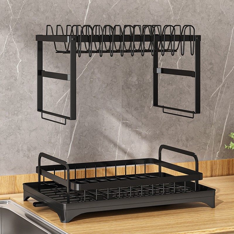 Cross-Border Kitchen Storage Rack, Dish and Bowl Organizer, Sink Drain Rack, Drain Basket, Household Bowl and Chopstick Cabinet, Bowl Rack