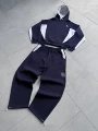 Navy blue and white suit