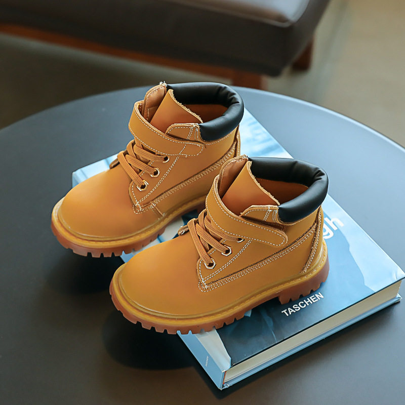 Children's Martin Boots 2025 Autumn and Winter New Genuine Leather Girls' Fashion Single Shoes Boys' Casual Martin Boots Short Boots