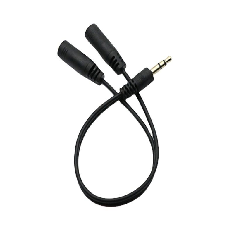 One-two audio cable headset adapter phone computer speaker 3.5 Revolution dual 3.5 female audio cable