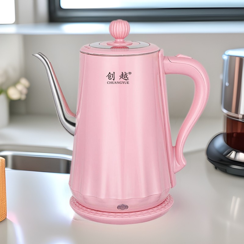 Chuangyue Long-Spout Electric Kettle, Hotel-Grade Food-Grade Stainless Steel, Double-Layer Anti-Scalding Kettle, Automatic Power-Off, Popular Model
