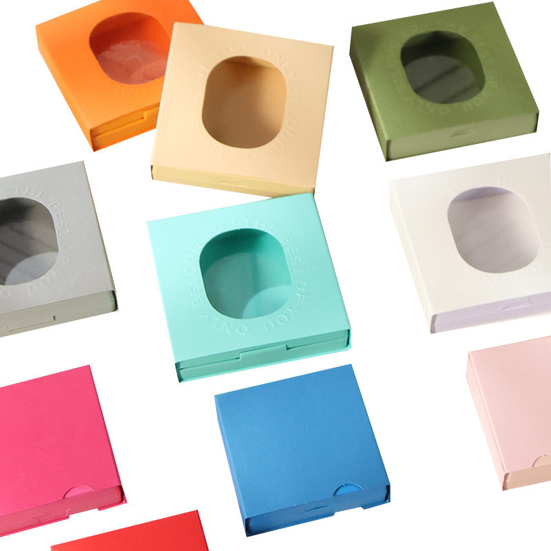 Hollow Cardboard Envelope Suspension Box Ready-Made Wholesale Jewelry Box Packaging Box Pendant Pe Film Jewelry Storage Box