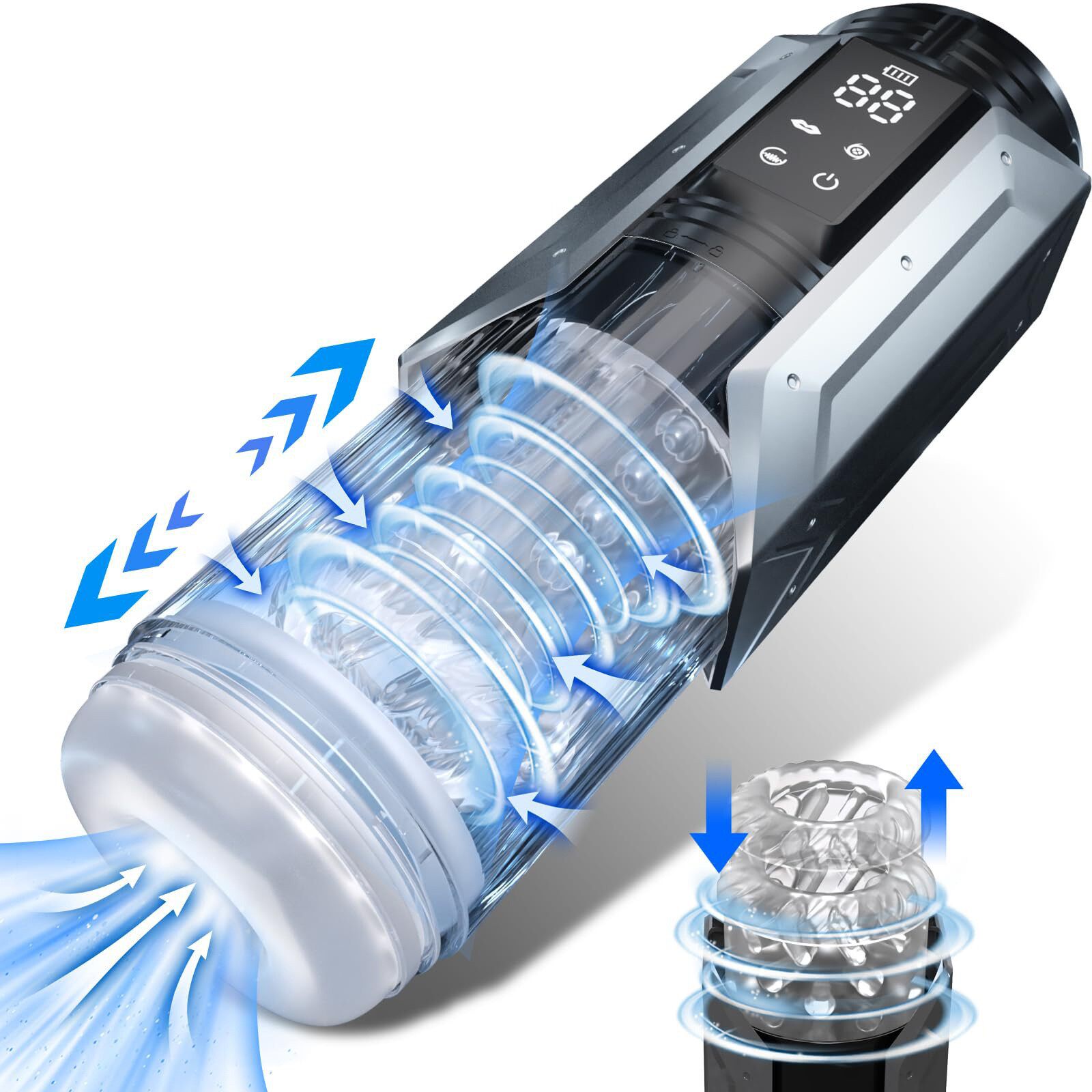 que hacer para lubricar de manera natural Leten Future Pro Automatic Piston Telescopic Vagina Male Masturbator –  honeysx main image 0