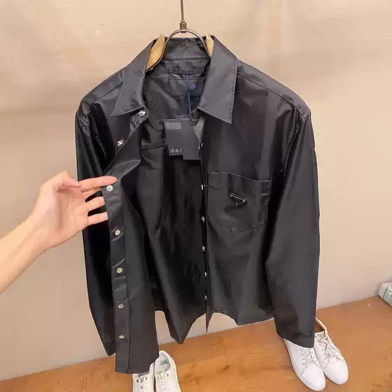 Spot correct top version 1.1pra BLCG metal triangle logo casual jacket jacket shirt men's top