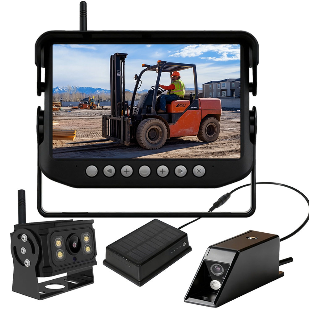 7inch Wireless Forklift Monitoring Crane Blind Zone Observation Display High-Definition Image Forklift 1080P Driving Recorder