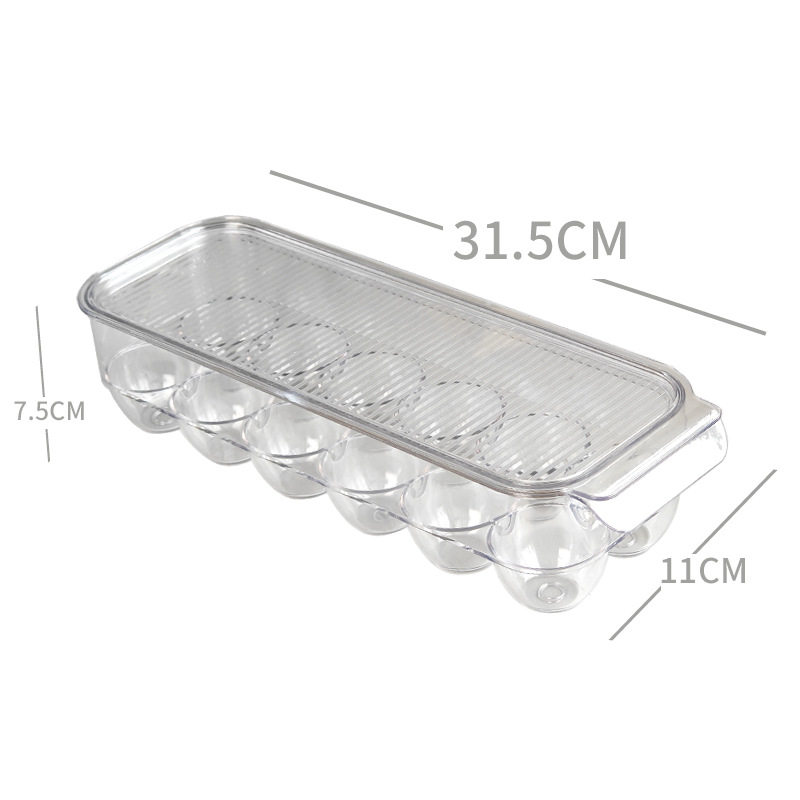 Pet10 Grid Refrigerator Egg Storage Box with Lid Kitchen Storage Box Egg Rack Egg Tray Food Preservation Box