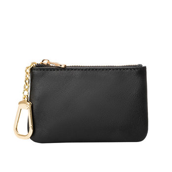 European and American Genuine Leather Cowhide Coin Purse Simple Mini Zipper Coin Bag 2025 New Small Wallet Women's Short Ultra-Thin