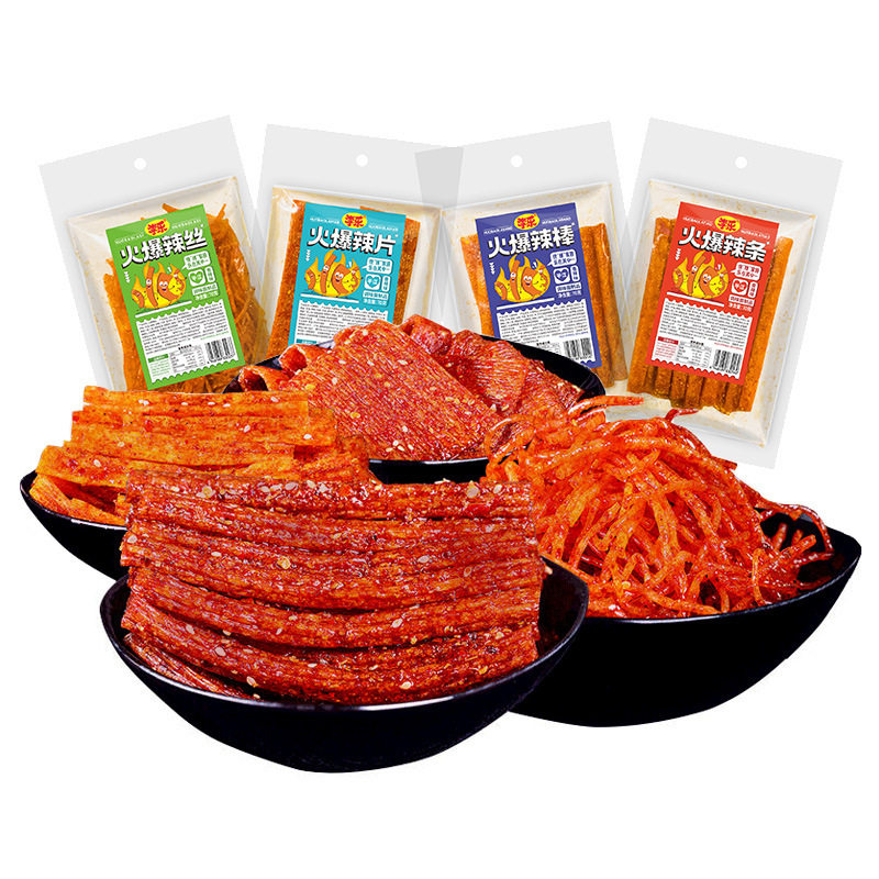 Spicy Snacks Internet-Famous Spicy Strips Spicy Shreds Spicy Slices Sticks Vegetarian Pork Hunan Specialty Leisure Snacks