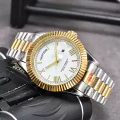 Quick-stimulating Export Watch Roman Numerals Steel Band Double Calendar Imitation Leisure Business Quartz Labor Supply Wholesale Manufacturer Generation