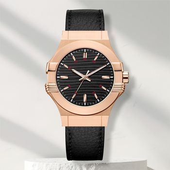 Foreign Trade Cross-Border Business Swiss Brand Watch Strap Men's Genuine Leather Waterproof Luminous Men's Watch Quartz Watch Large Dial