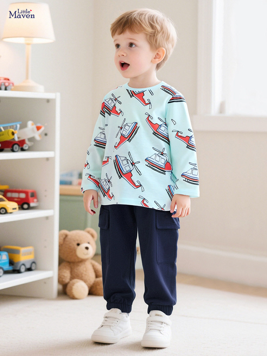 [Style] Children's Clothing Wholesale, Autumn Long-sleeve Kids' T-shirt, Cute Boys' Cotton Top