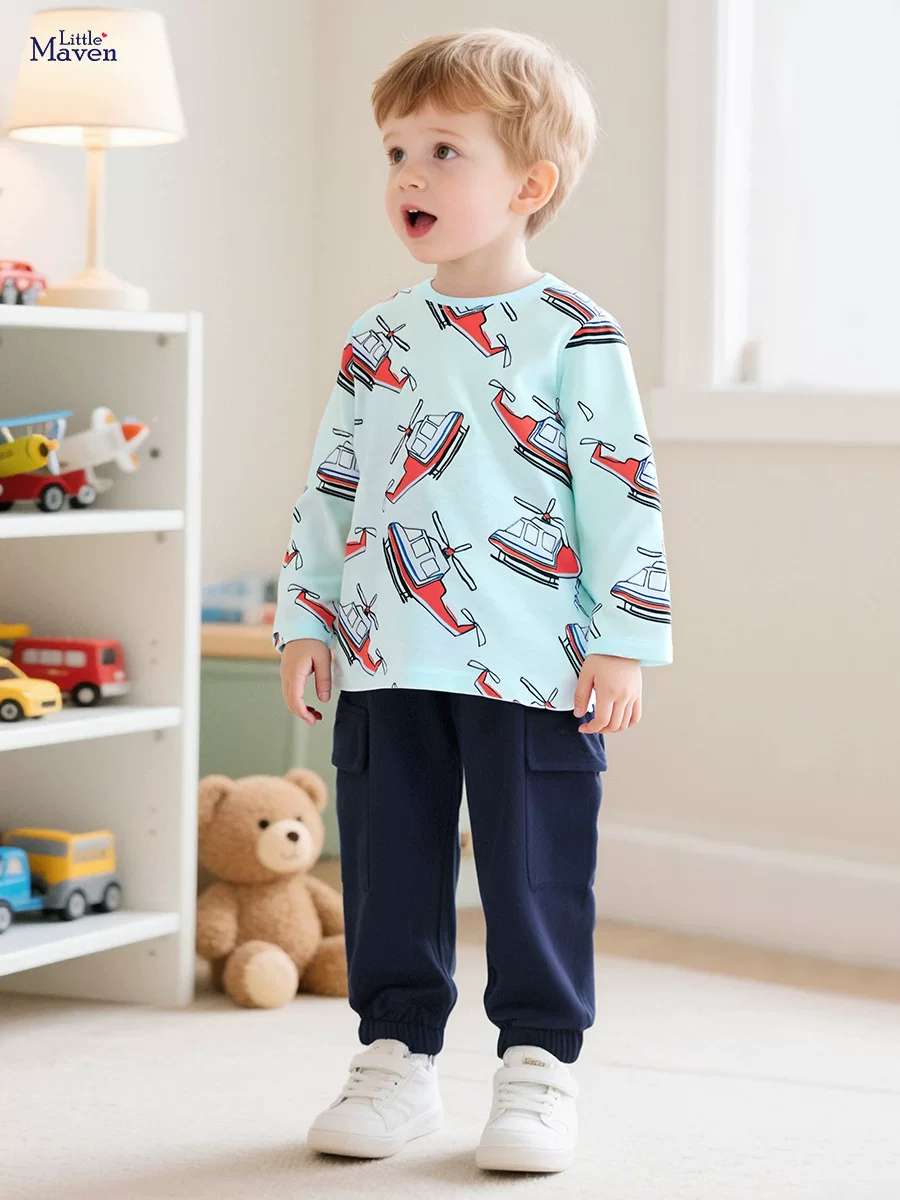 [Style] Children's Clothing Wholesale, Autumn Long-sleeve Kids' T-shirt, Cute Boys' Cotton Top