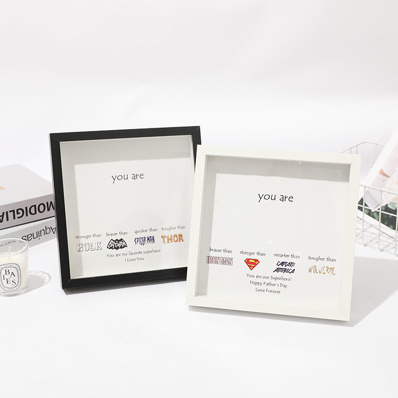 2-3-5cm Stereo Hollow Dried Flower Preservation Photo Frame DIY Plant Shell Rose Immortal Flower Specimen Display Frame