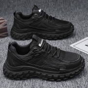 Autumn Men's Shoes 2025 New Black Sports Casual Work Waterproof Non-Slip Wear-Resistant Labor Protection Trendy Shoes