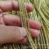 Pure yellow and gold three-strand rope core-wrapped gold rope three-strand twisted rope lanyard decorative rope portable rope clothing decorative rope metal wire