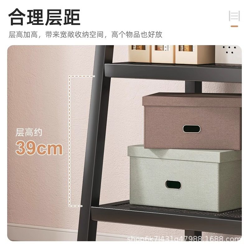 Storage Rack Kitchen Floor Bedroom Trapezoidal Shelf Multi-layer Snack Bookshelf Bathroom Bathroom Storage Rack