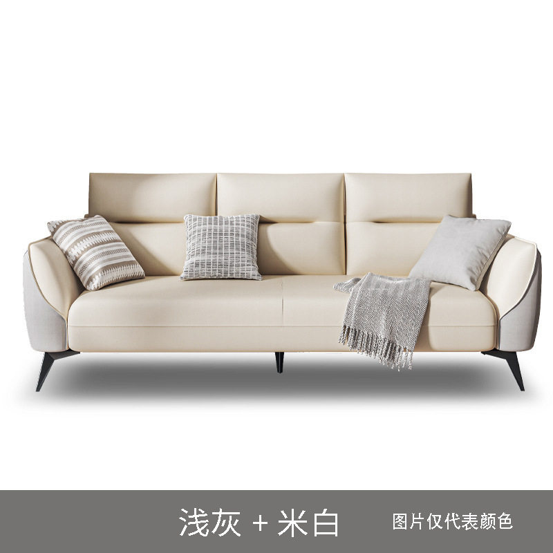 沙发小户型科技布双人现代简约布艺沙发客厅直排三人沙发家用网红