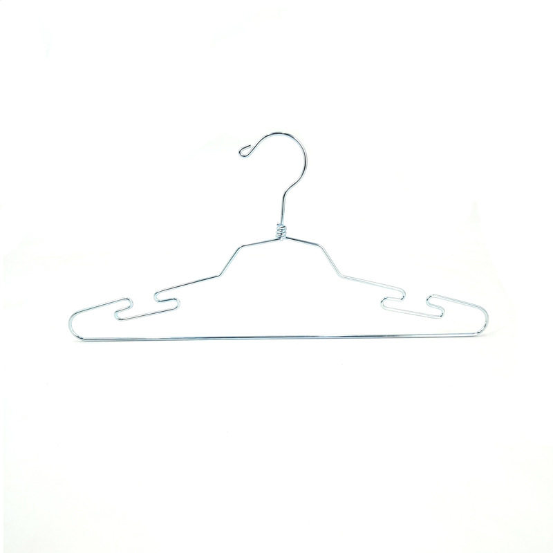 Cross-Border Supply Twisted Silver Iron Wire Clothes Hanger Lightweight Household Space-Saving Traceless Metal Clothes Drying Rack Ready for Sale