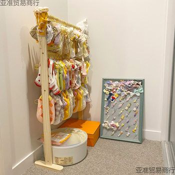 Pet Clothes Hanger Solid Wood Clothes Hanger Bedroom Floor-Standing Pet Wardrobe Indoor Kitten Storage Clothes Dog