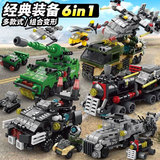 Совместимый с конструктором Lego military aircraft carrier tank special police mecha, модель 