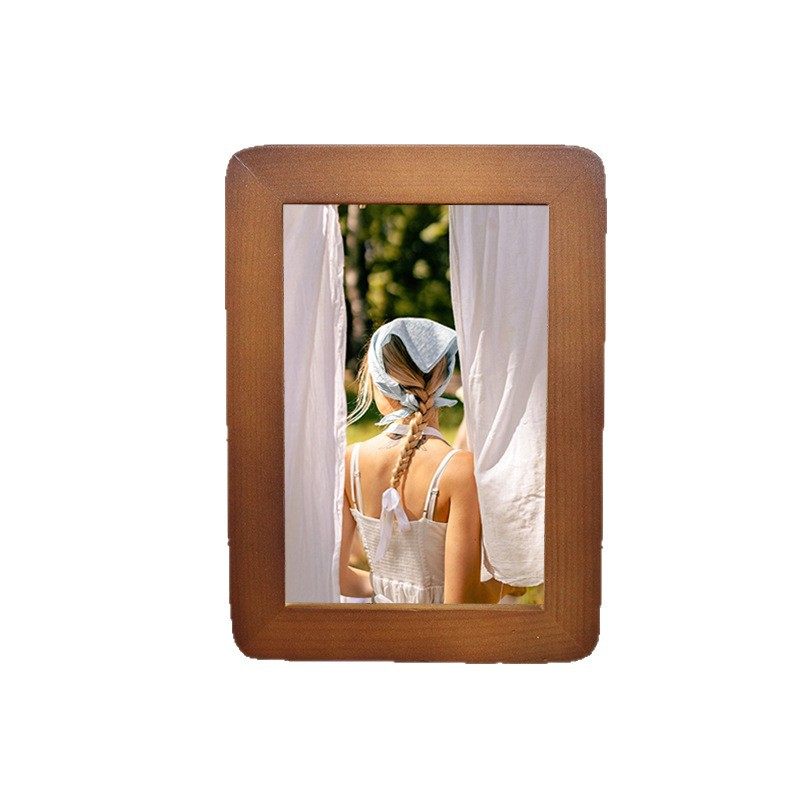 Solid Wood Pine Photo Frame Table Three-Dimensional Wooden Chinese Style Manufacturer Wholesale Picture Frame Specimen Simple High-End Photo Frame