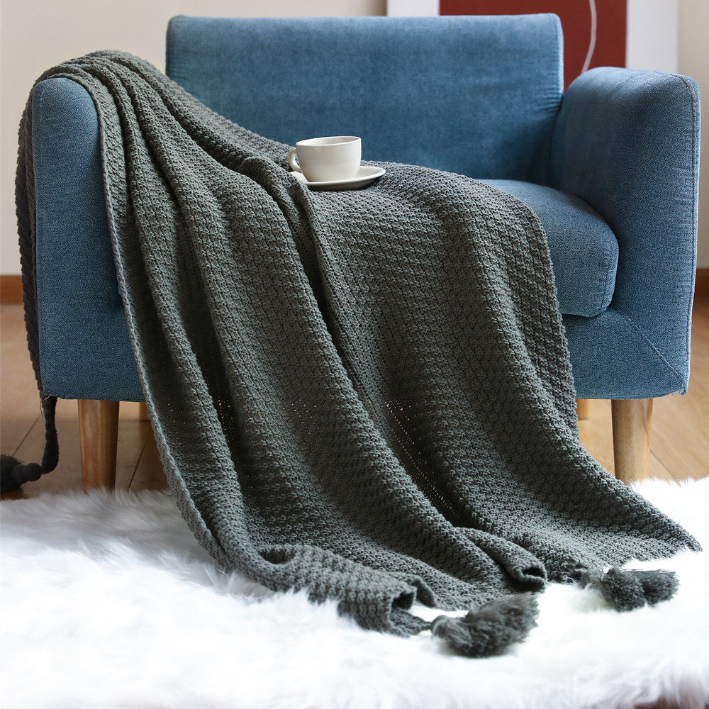 Sofa blanket knitted blanket office air conditioning lunch break blanket shawl blanket leisure blanket bed blanket small blanket wholesale