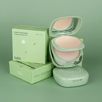 Cool Leo uniform bright holding makeup double layer powder cake dry and wet dual-purpose powder fine KU2472