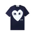 Navy blue with white heart lettering