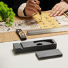 Inkstone Paperweight Can Be Grinded with Ink Calligraphy Special Non-drying Ink Ruler Paperweight Inkstone Natural Raw Stone with Cover Brush Ink