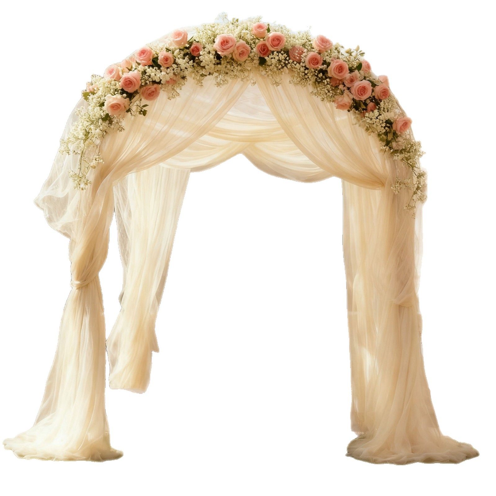 Hot Selling Gauze Outdoor Lawn Wedding Gauze Party Wedding Arch Curtain Ceiling Swiss Gauze Background Mesh