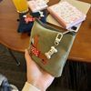 Dachshund Card Holder, Cute Suede Cosmetics Bag, Portable Carry-On Bag for Outings, Earphones, Lipstick, Auntie Towel Cosmetics Bag