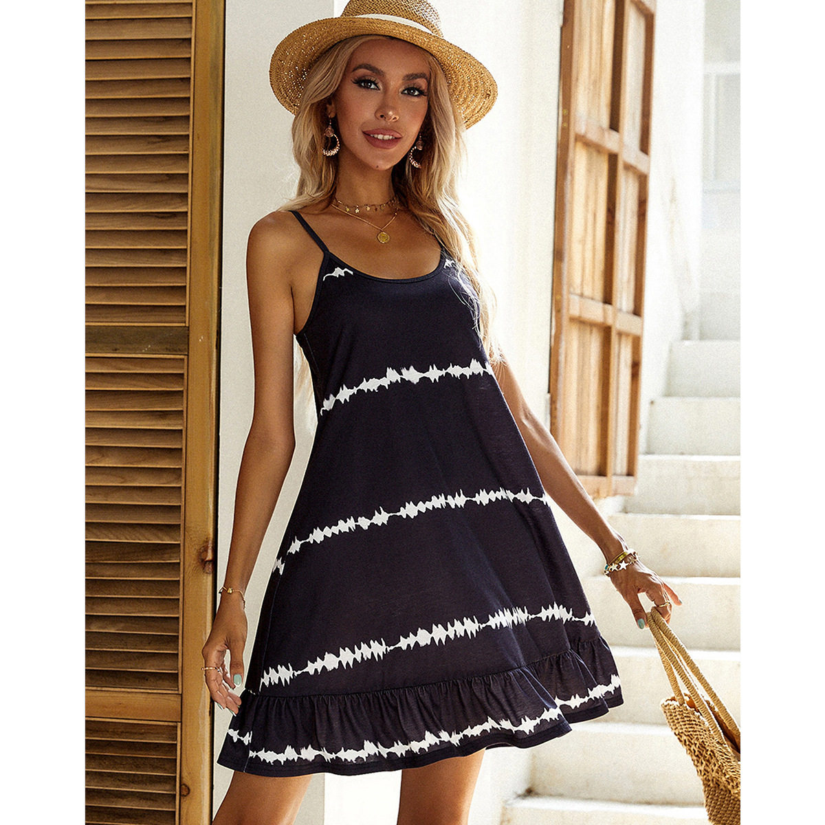 Womens Casual Vacation Dress Trendy Sweet Sleeveless Design Comfortable Fabric Available for Wholesale