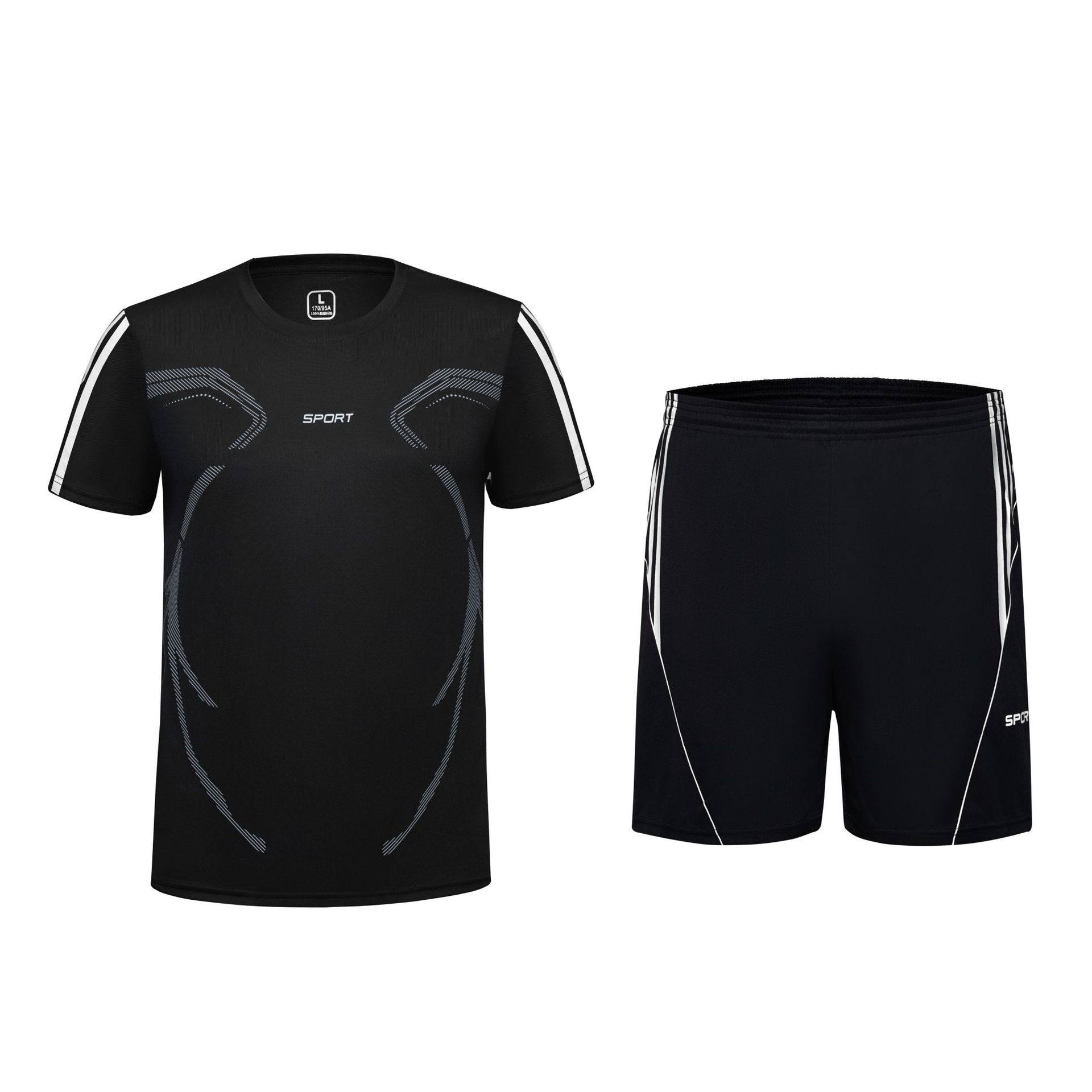 夏季运动套装男短袖运动服青少年短裤大码宽松休闲夏装潮男潮牌