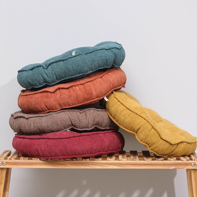 Plush Bay Window Cushion Tatami Floor Cushion Office Chair Cushion Square Futon Butt Cushion Nordic Style Hip Cushion