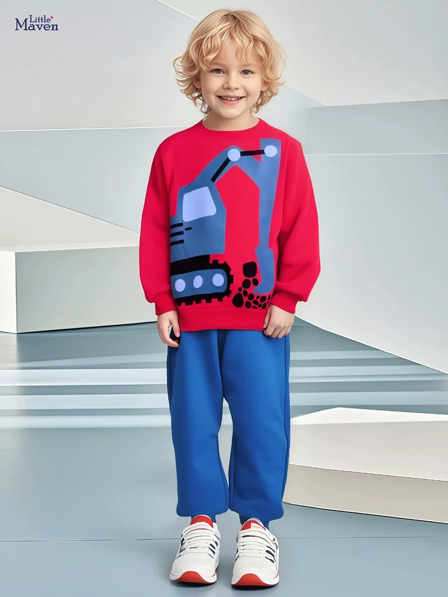 Boys' Autumn Cartoon Hoodie Set from Source Factory, Kids' Wear