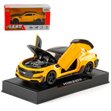 Цзяньюань 1:32 Chevrolet Camaro Hornet Сплав, открывающийся со звуком и светом, откидывает назад модель автомобиля, игрушечный автомобиль, спортивный автомобиль