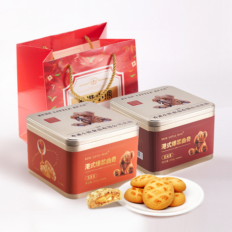 (Negotiable) Hong Kong Bear Flower Cookies Egg Roll Cookies Chocolate Egg Rolls for Gifts