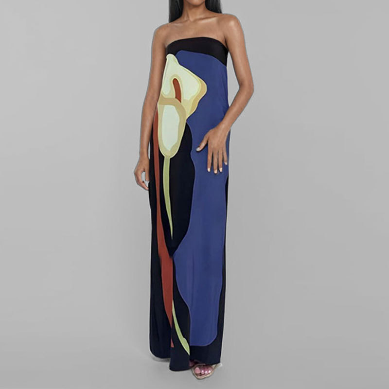 Sleeveless Floral Maxi Dress Stylish Sexy Spring Collection Perfect for Casual or Evening Wear Wholesale Available