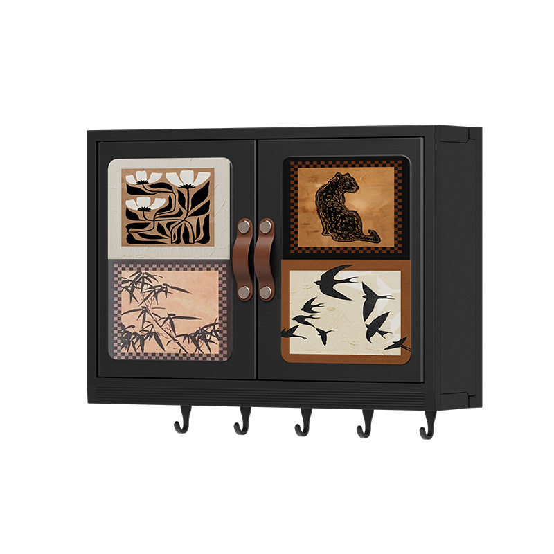 中古风厨房收纳置物架壁挂式橱柜调料盒调味品整理厨房用品储物柜,淘宝优惠券,粉丝福利购,淘宝优惠卷