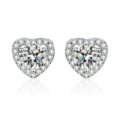 Ed-63 heart bag earrings one carat [6.5mm]