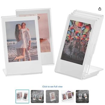 Amazon's Popular Clear Mini Picture Holder Transparent Photo Frame Stereo L-Shaped 3inch Photo Frame