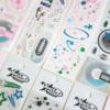 Millennium y2g shiny hot silver stickers retro nostalgic CD MP3 hand account DIY goo card decorative materials