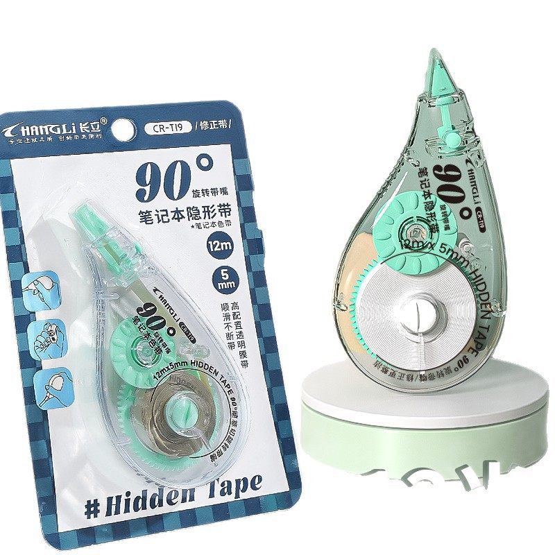 Long-Lasting Invisible Correction Tape, Rotating Large-Capacity Correction Tape, Notebook Invisible Tape, Student Smooth Correction Tape Wholesale