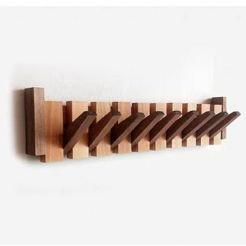 Nqv Solid Wood Piano Wall Clothes Hanger Entrance Hook Living Room Room Wall Bedroom Door Coat Rack Donglong